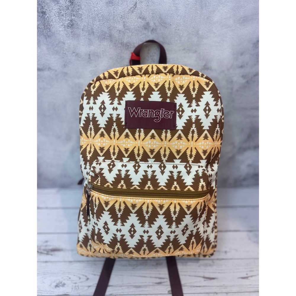 Wrangler Aztec Print Backpack Brown Tan Southwestern‎ Geometric Bag